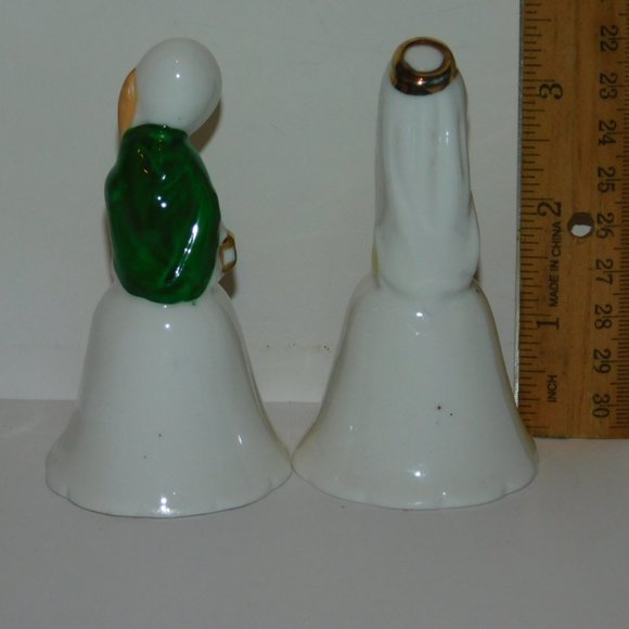 Treasure Masters Christmas Bells Fine Bone Chine Praying Angel & Shepard Boy - Picture 2 of 8